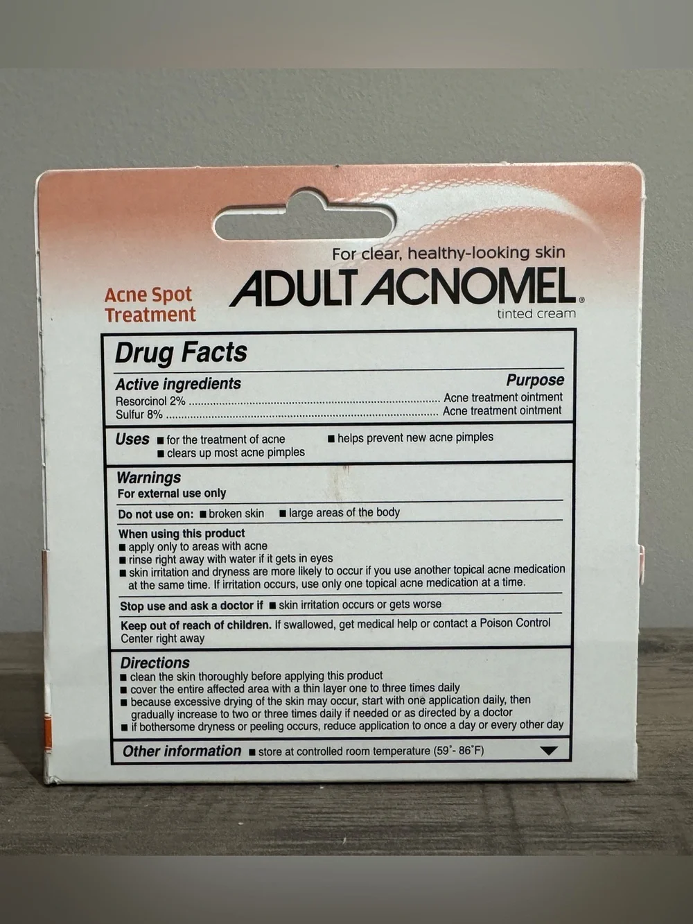 Adult Acnomel Tinted Cream Acne Spot Treatment 1.3 oz (3-pack) Expires 11/2026